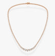 Rose gold necklace with small diamonds on a white background, ecomposer-metal type-rose-gold-18k