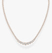 Rose gold necklace with diamonds on a white background, ecomposer-metal type-rose-gold-18k