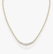 Gold necklace with diamonds on a white background, ecomposer-metal type-yellow-gold-18k