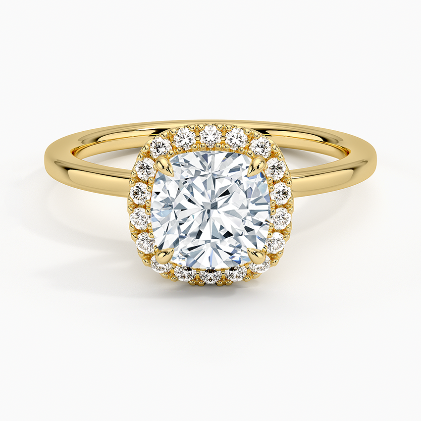 ecomposer-metal type-yellow-gold-18K,ecomposer-ring setting-halo