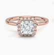 ecomposer-metal type-rose-gold-18K,ecomposer-ring setting-halo