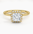 ecomposer-metal type-yellow-gold-18K,ecomposer-ring setting-halo