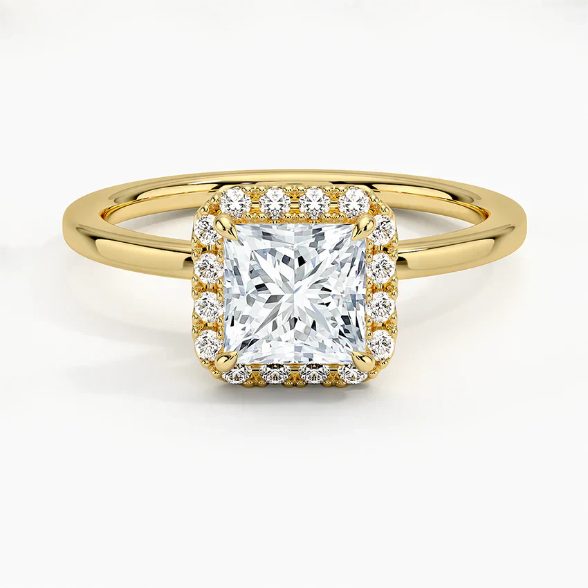 ecomposer-view with diamond shape-princess,ecomposer-size-1-ct,ecomposer-metal type-yellow-gold-18k