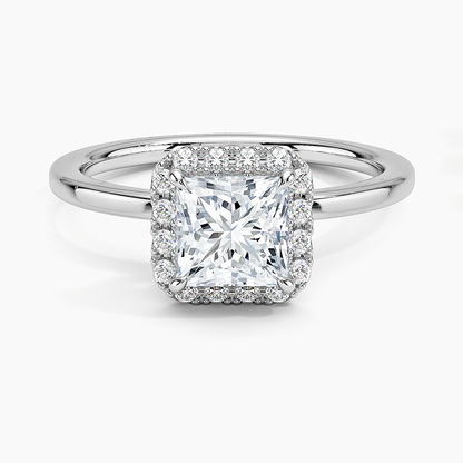 ecomposer-view with diamond shape-princess,ecomposer-size-1-ct,ecomposer-metal type-white-gold-18k