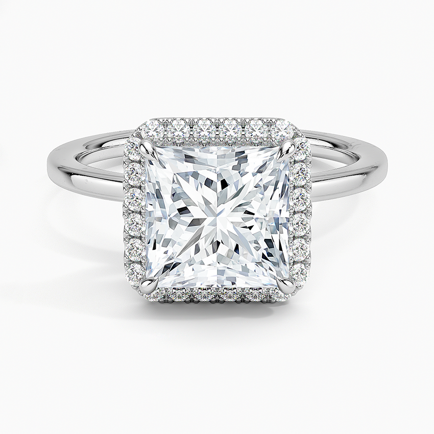 ecomposer-view with diamond shape-princess,ecomposer-size-2-ct,ecomposer-metal type-white-gold-18k