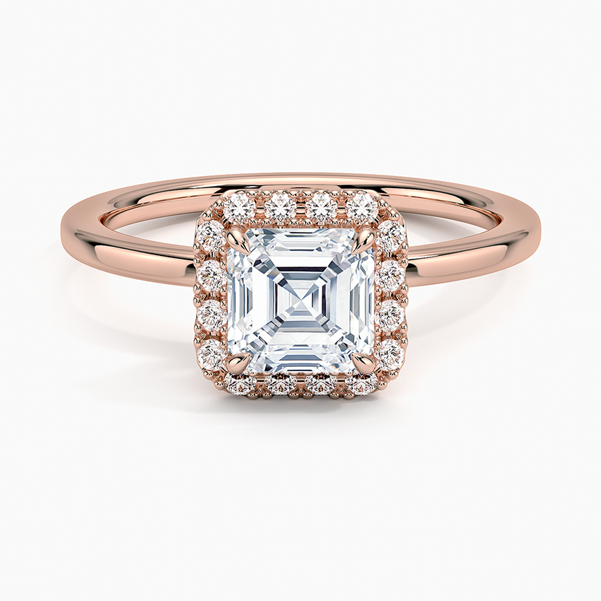 ecomposer-view with diamond shape-asscher,ecomposer-size-1-ct,ecomposer-metal type-rose-gold-18k