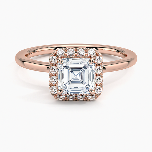 ecomposer-view with diamond shape-asscher,ecomposer-size-1-ct,ecomposer-metal type-rose-gold-18k