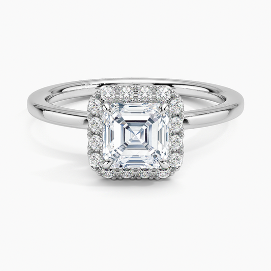 ecomposer-view with diamond shape-asscher,ecomposer-size-1-ct,ecomposer-metal type-white-gold-18k