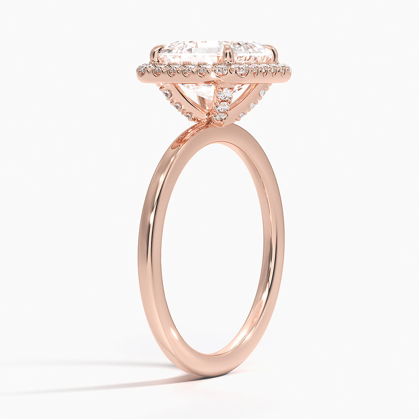 ecomposer-metal type-rose-gold-18K,ecomposer-ring setting-halo