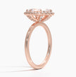 ecomposer-metal type-rose-gold-18K,ecomposer-ring setting-halo