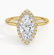 ecomposer-metal type-yellow-gold-18K,ecomposer-ring setting-halo