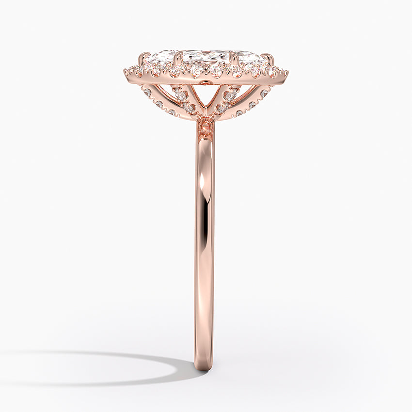 ecomposer-metal type-rose-gold-18K,ecomposer-ring setting-halo