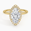 ecomposer-metal type-yellow-gold-18K,ecomposer-ring setting-halo