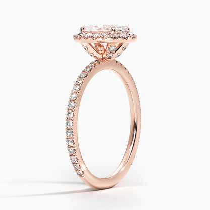 ecomposer-view with diamond shape-oval,ecomposer-size-1-ct,ecomposer-metal type-rose-gold-18k