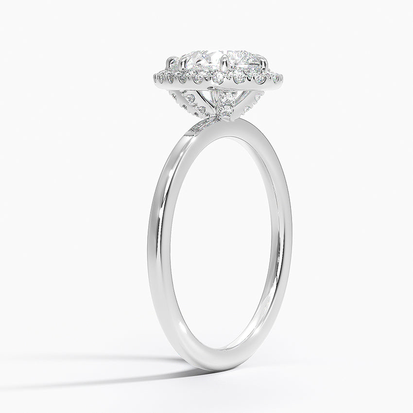 ecomposer-view with diamond shape-pear,ecomposer-size-1-ct,ecomposer-metal type-white-gold-18k