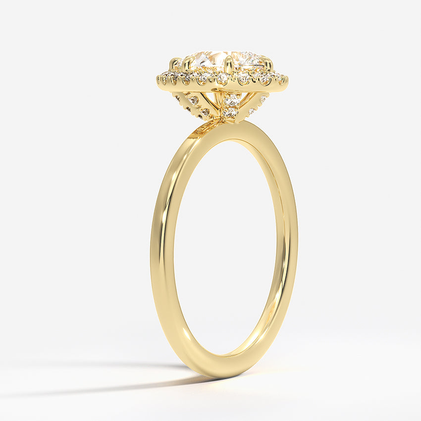 ecomposer-view with diamond shape-pear,ecomposer-size-1-ct,ecomposer-metal type-yellow-gold-18k