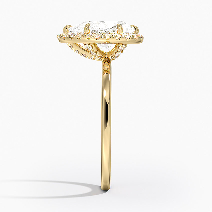 ecomposer-view with diamond shape-pear,ecomposer-size-2-ct,ecomposer-metal type-yellow-gold-18k