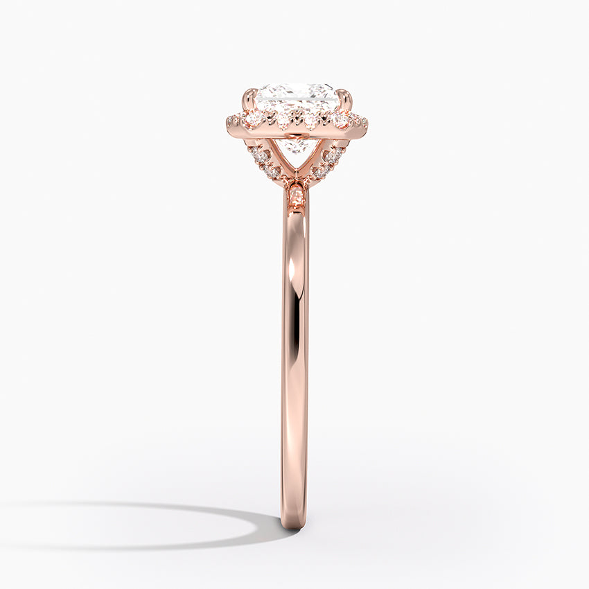 ecomposer-view with diamond shape-princess,ecomposer-size-1-ct,ecomposer-metal type-rose-gold-18k