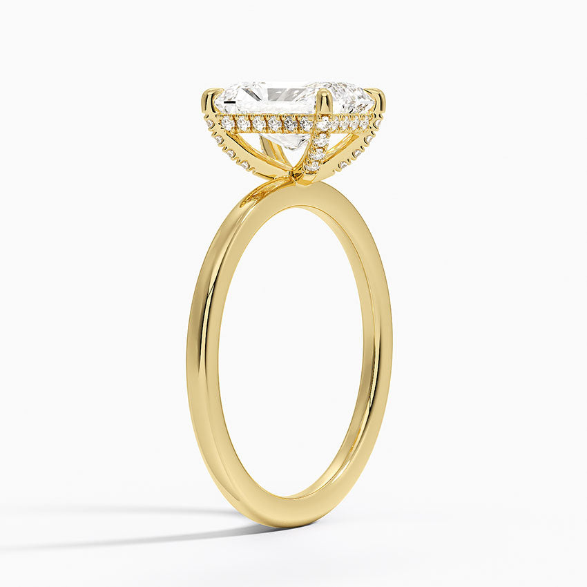 ecomposer-metal type-yellow-gold-18K,ecomposer-ring setting-halo