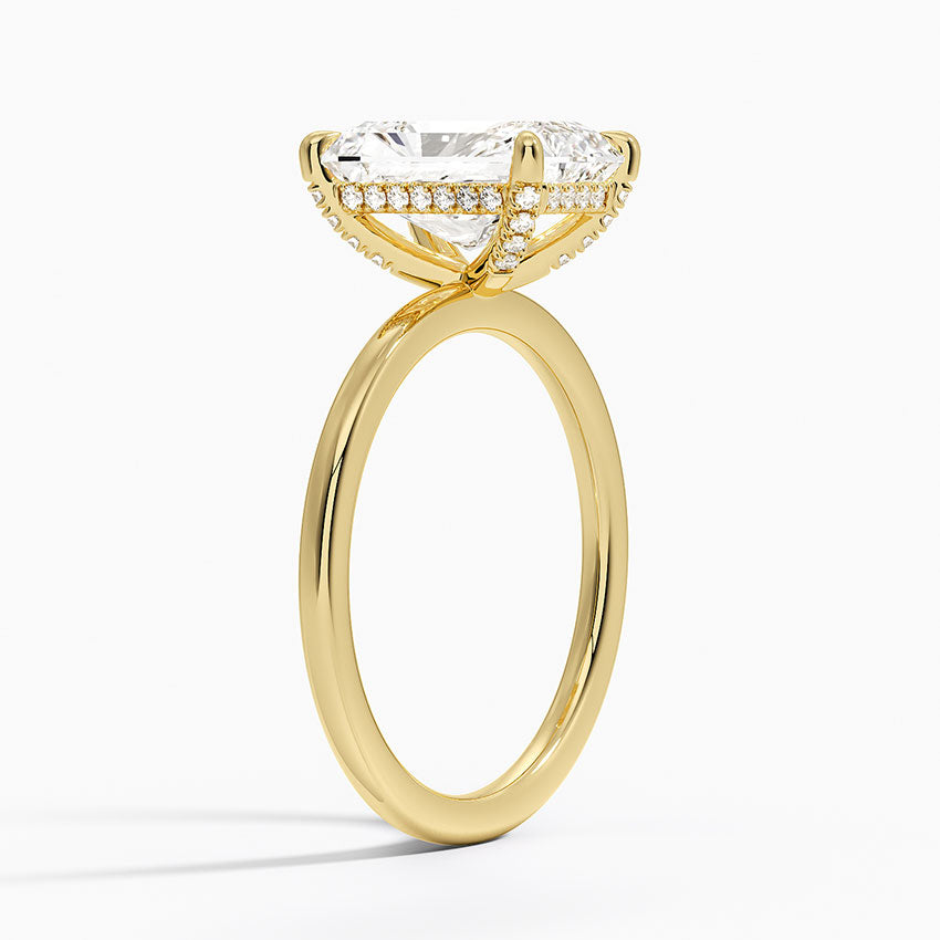 ecomposer-metal type-yellow-gold-18K,ecomposer-ring setting-halo