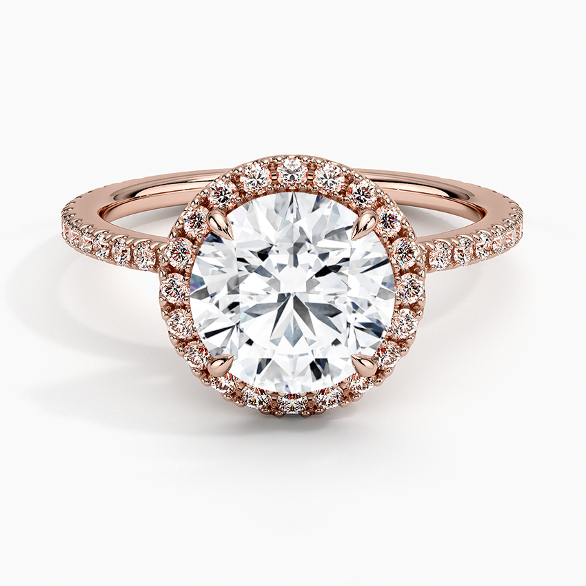 ecomposer-view with diamond shape-round,ecomposer-size-2-ct,ecomposer-metal type-rose-gold-18k