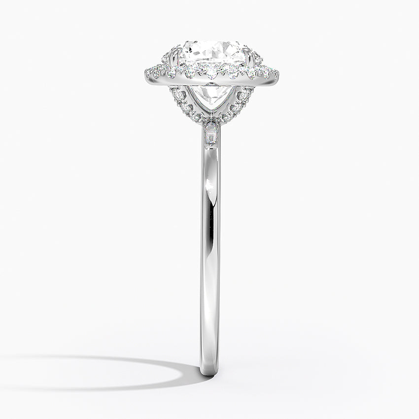 ecomposer-view with diamond shape-round,ecomposer-size-2-ct,ecomposer-metal type-white-gold-18k