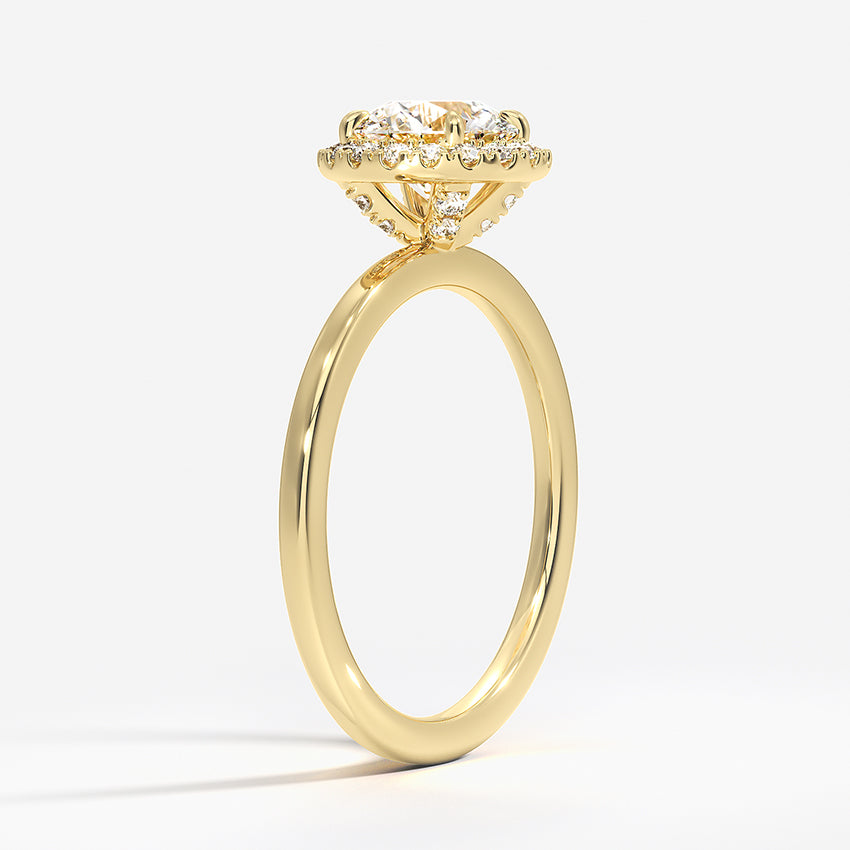 ecomposer-view with diamond shape-round,ecomposer-size-1-ct,ecomposer-metal type-yellow-gold-18k