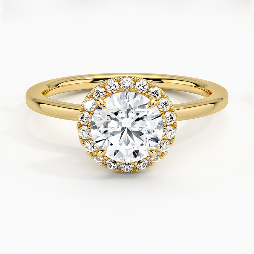 ecomposer-view with diamond shape-round,ecomposer-size-1-ct,ecomposer-metal type-yellow-gold-18k