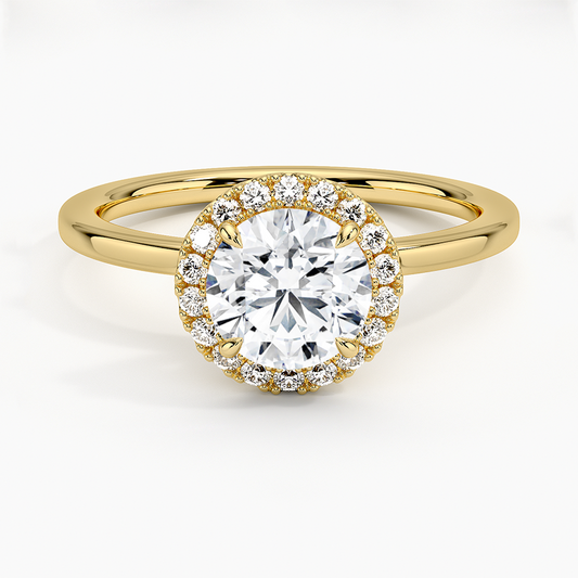 ecomposer-view with diamond shape-round,ecomposer-size-1-ct,ecomposer-metal type-yellow-gold-18k