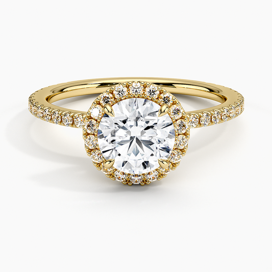 ecomposer-view with diamond shape-round,ecomposer-size-1-ct,ecomposer-metal type-yellow-gold-18k