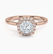 ecomposer-view with diamond shape-cushion,ecomposer-size-1-ct,ecomposer-metal type-rose-gold-18k