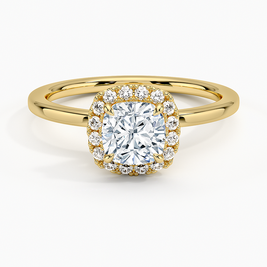 ecomposer-view with diamond shape-cushion,ecomposer-size-1-ct,ecomposer-metal type-yellow-gold-18k