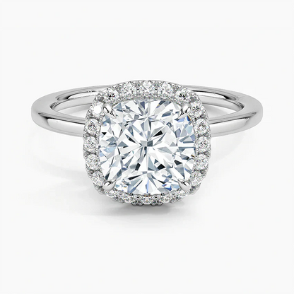 ecomposer-view with diamond shape-cushion,ecomposer-size-2-ct,ecomposer-metal type-white-gold-18k