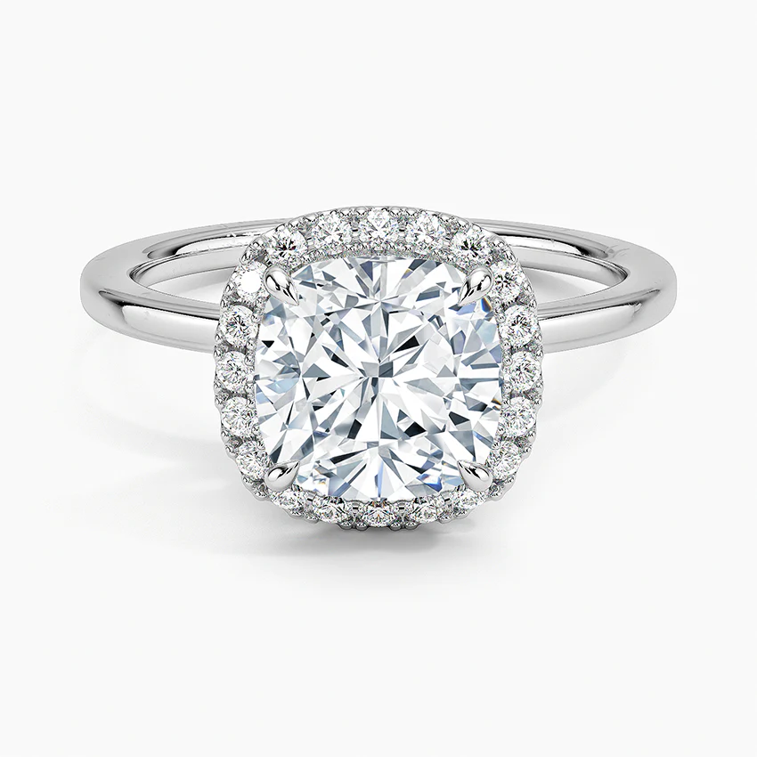ecomposer-metal type-white-gold-18K,ecomposer-ring setting-halo