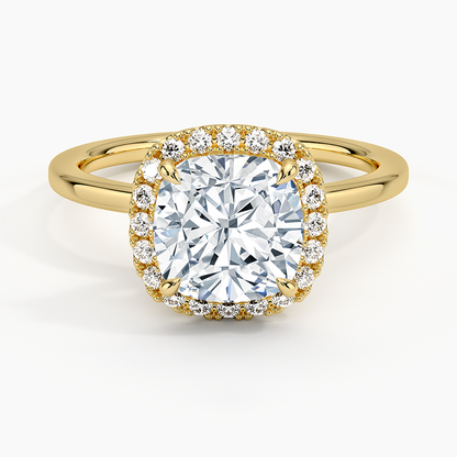 ecomposer-view with diamond shape-cushion,ecomposer-size-2-ct,ecomposer-metal type-yellow-gold-18k