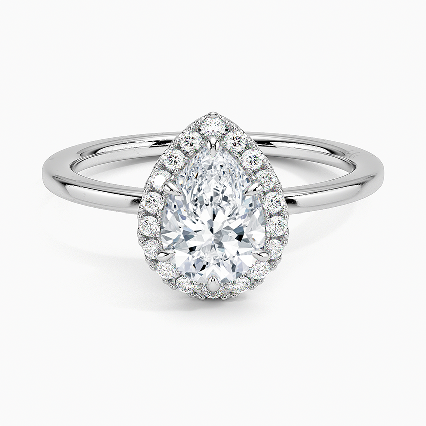 ecomposer-view with diamond shape-pear,ecomposer-size-1-ct,ecomposer-metal type-white-gold-18k
