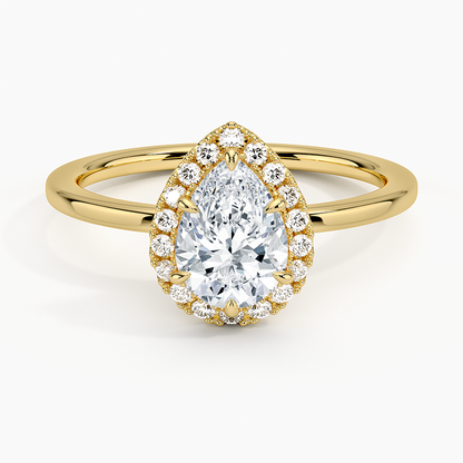 ecomposer-metal type-yellow-gold-18K,ecomposer-ring setting-halo