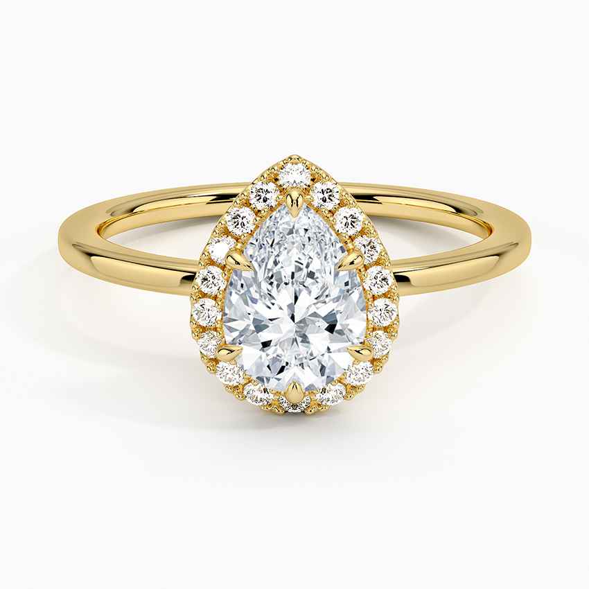 ecomposer-view with diamond shape-pear,ecomposer-size-1-ct,ecomposer-metal type-yellow-gold-18k