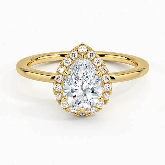 ecomposer-view with diamond shape-pear,ecomposer-size-1-ct,ecomposer-metal type-yellow-gold-18k