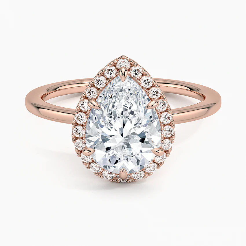 ecomposer-metal type-rose-gold-18K,ecomposer-ring setting-halo