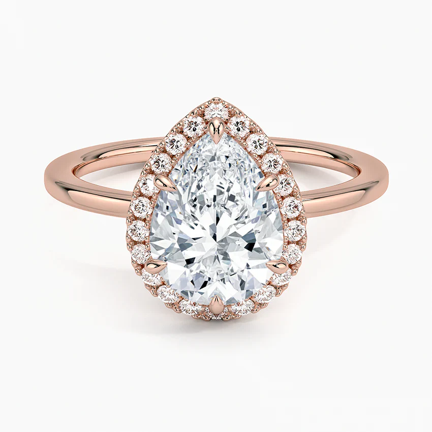 ecomposer-metal type-rose-gold-18K,ecomposer-ring setting-halo