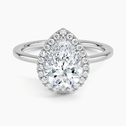 ecomposer-view with diamond shape-pear,ecomposer-size-2-ct,ecomposer-metal type-white-gold-18k