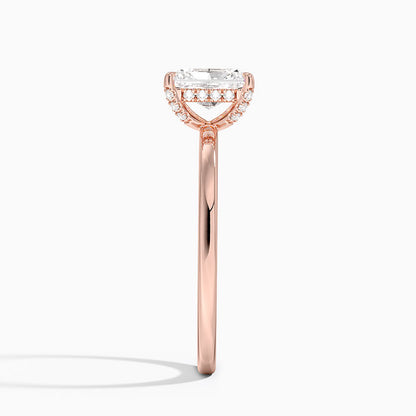 ecomposer-view with diamond shape-radiant,ecomposer-size-1-ct,ecomposer-metal type-rose-gold-18k