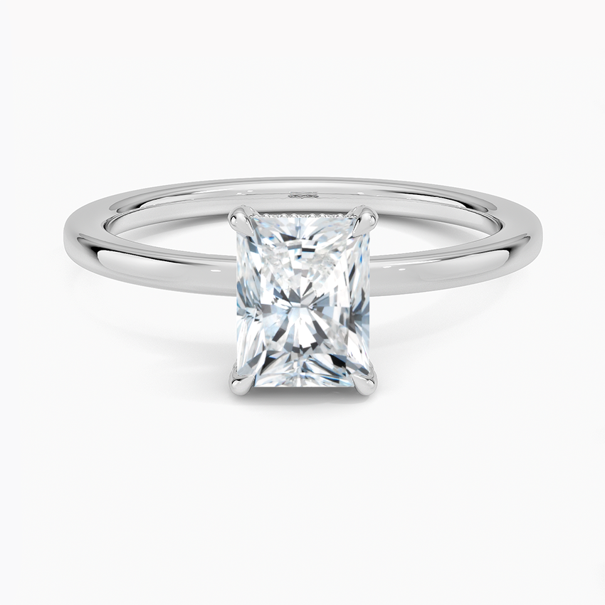 ecomposer-view with diamond shape-radiant,ecomposer-size-1-ct,ecomposer-metal type-white-gold-18k