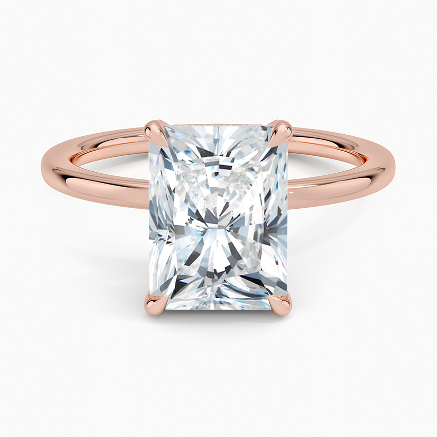 ecomposer-view with diamond shape-radiant,ecomposer-size-2.5-ct,ecomposer-metal type-rose-gold-18k