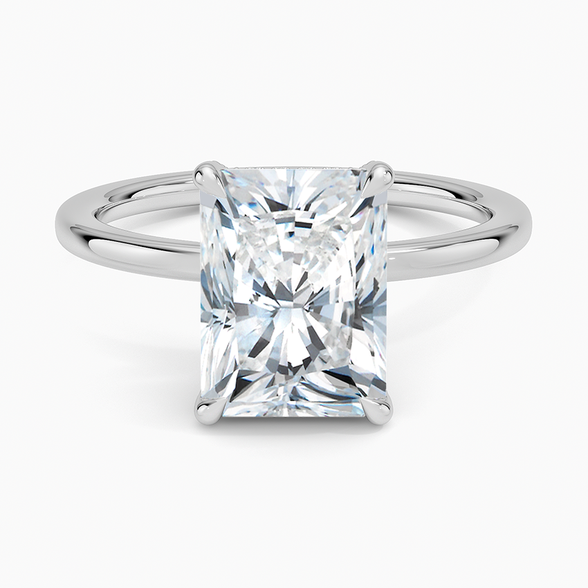 ecomposer-view with diamond shape-radiant,ecomposer-size-2.5-ct,ecomposer-metal type-white-gold-18k