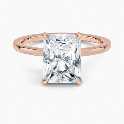 ecomposer-view with diamond shape-radiant,ecomposer-size-2-ct,ecomposer-metal type-rose-gold-18k