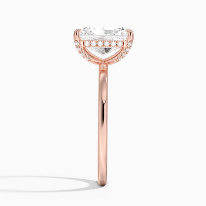 ecomposer-view with diamond shape-radiant,ecomposer-size-2-ct,ecomposer-metal type-rose-gold-18k