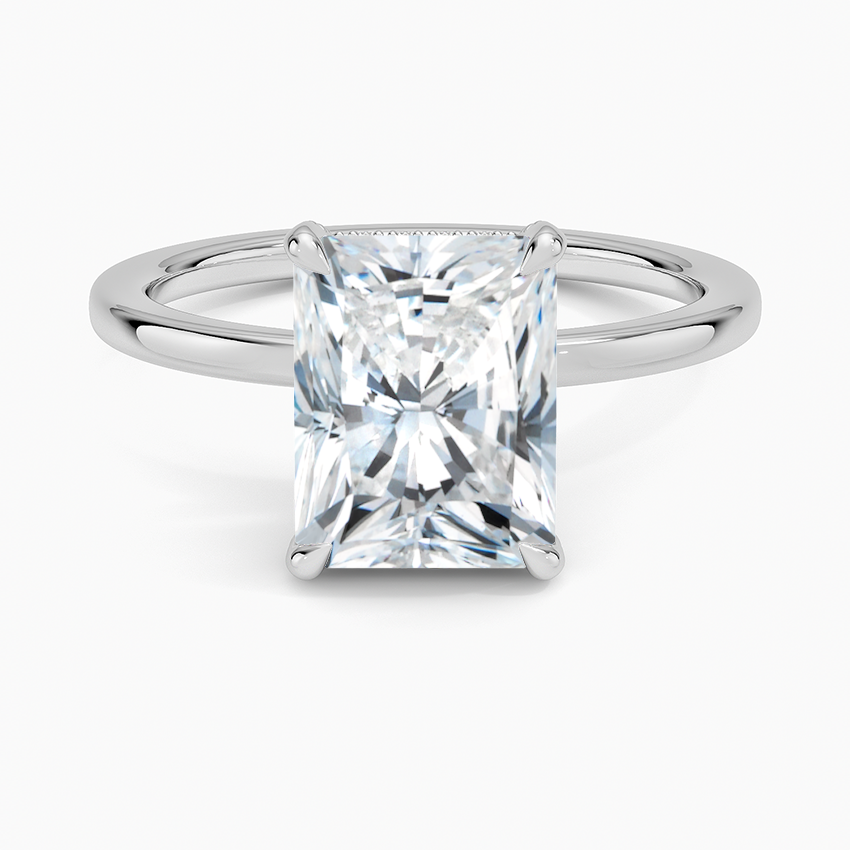 ecomposer-view with diamond shape-radiant,ecomposer-size-2-ct,ecomposer-metal type-white-gold-18k