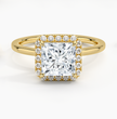 ecomposer-metal type-yellow-gold-18K,ecomposer-ring setting-halo